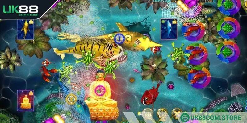 Giao diện game bắn cá thần tài được thiết kế bắt mắt