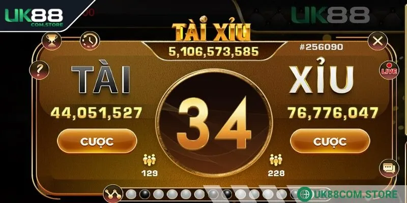 Tài xỉu UK88 nổi bật hơn hết trong các trò chơi giải trí